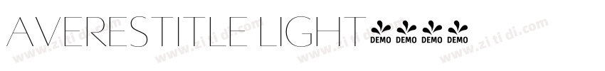 AveresTitle Light字体转换